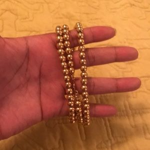 Monet gold beaded necklace 30 inches